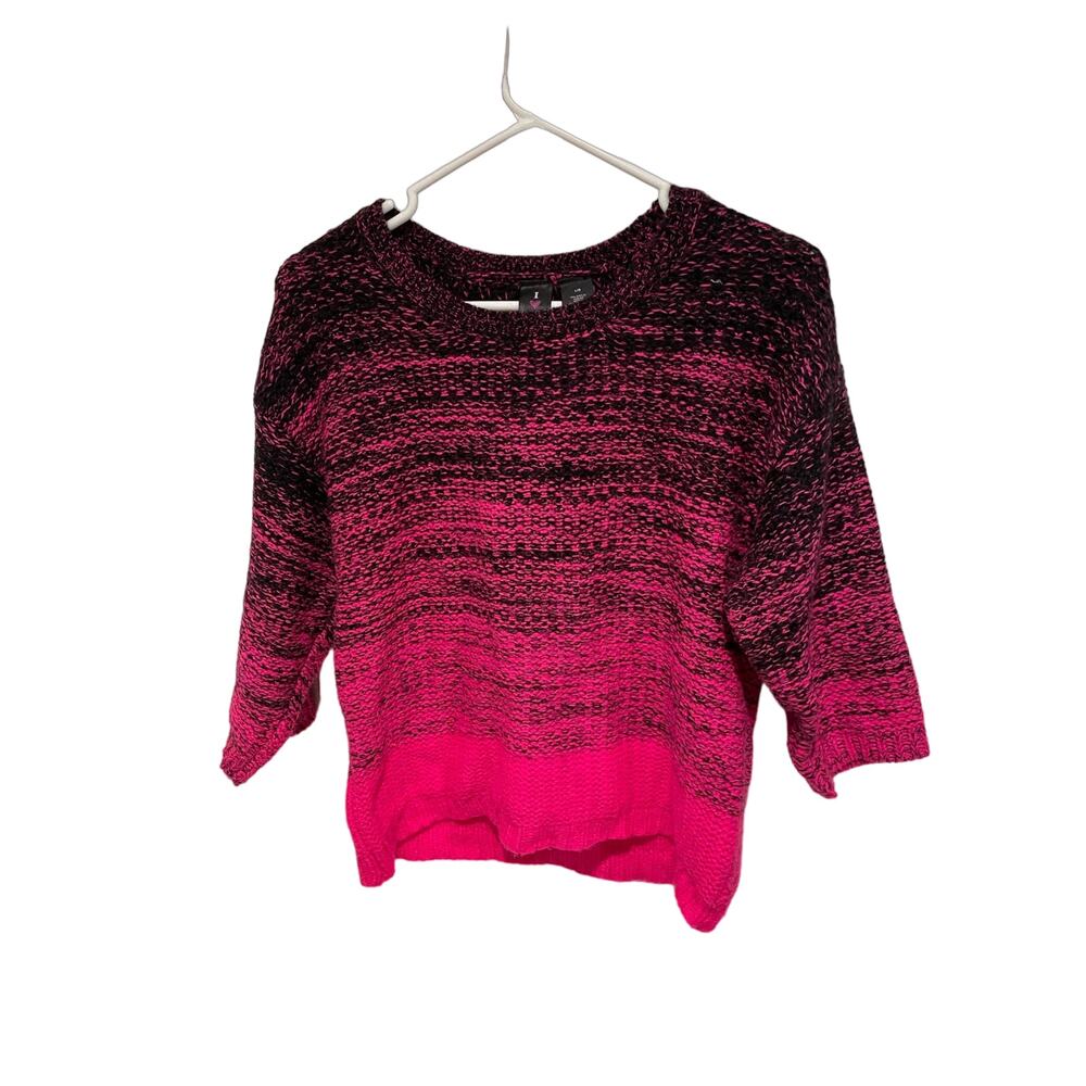 Boy Meets Girl Pink Stripe Knit Sweater Size Large Barbiecore